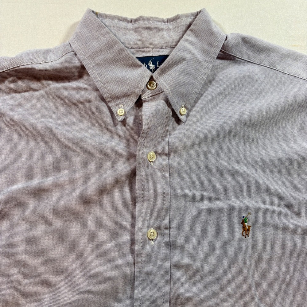 Ralph Lauren Oxford Shirt Mens 16 32/33 Classic Fit Lavender Cotton Button Down